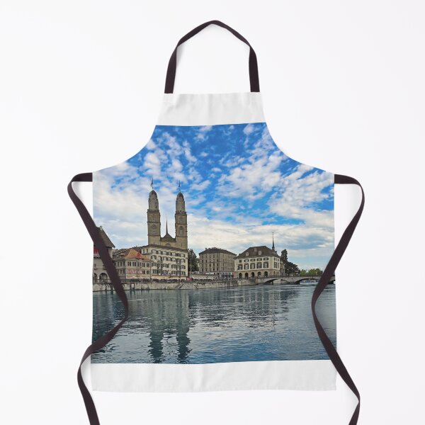 Item preview, Grossmunster cathedral in Zurich, Limmat river riverbank, Switzerland designed and sold by goceris.