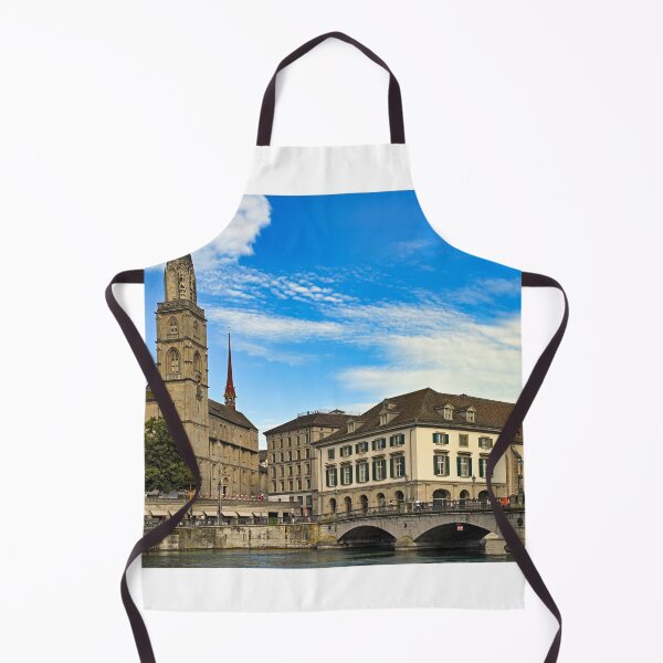Item preview, Grossmunster cathedral in Zurich cityscape, Switzerland designed and sold by goceris.