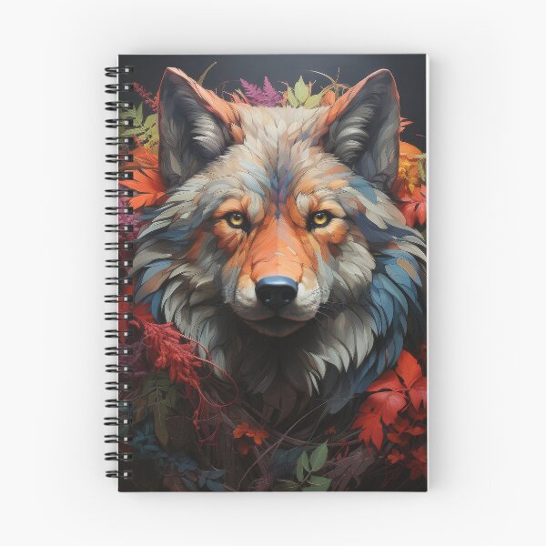 Item preview, Autumn Forest Wolf With Fiery Leaves and Bold Fur designed and sold by Daagath.