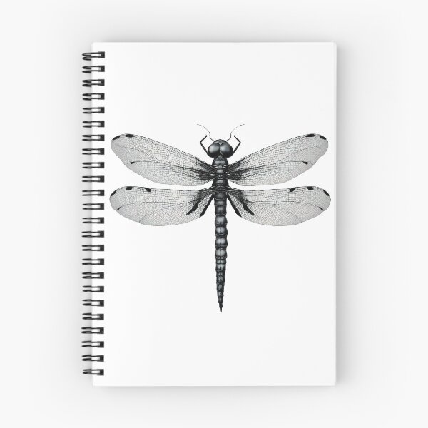 Item preview, Elegant Monochrome Dragonfly: Detailed Insect Illustration designed and sold by LanaGustavsson.