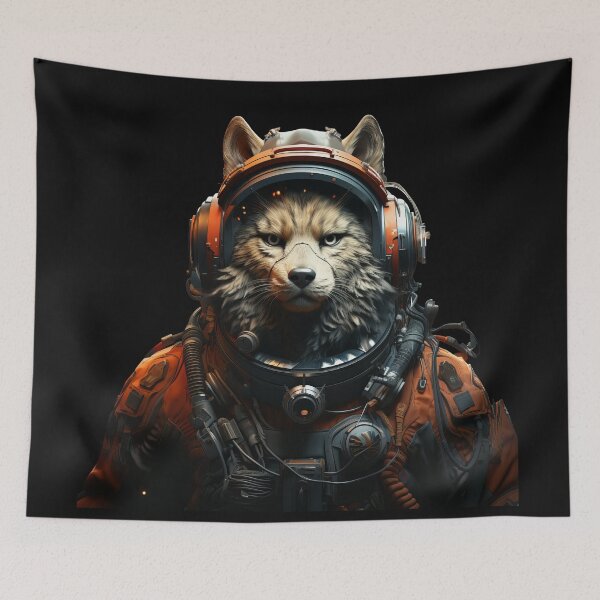 Item preview, Galactic Space Wolf in Futuristic Astronaut Suit designed and sold by Daagath.