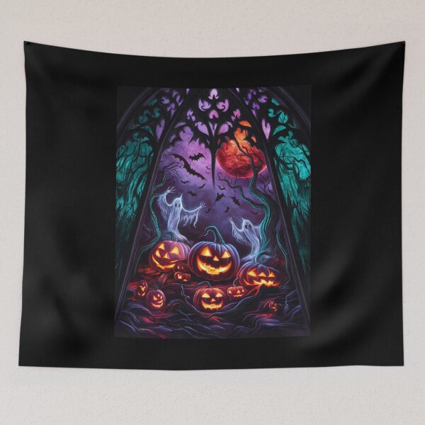 Item preview, Dark Halloween Stained Glass designed and sold by McVrax.