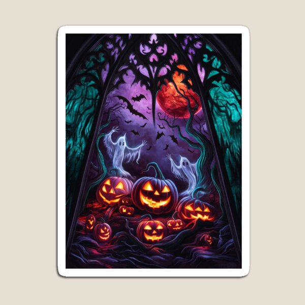 Item preview, Dark Halloween Stained Glass designed and sold by McVrax.