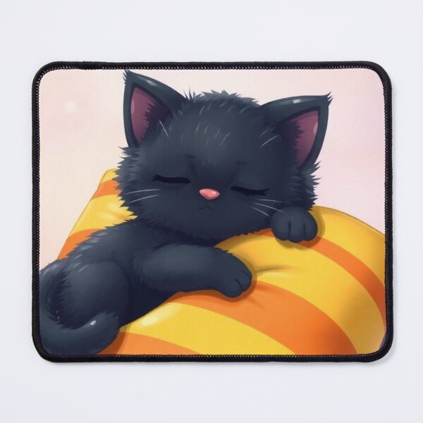 Item preview, Kawaii Black Cat Sleeping on Candy Corn – Cute Pastel Halloween Shirt designed and sold by ArmaanArts.
