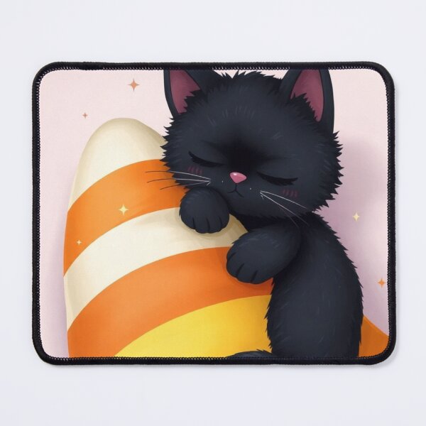 Item preview, Cute Candy Corn Black Cat T-Shirt – Kawaii Halloween Aesthetic designed and sold by ArmaanArts.