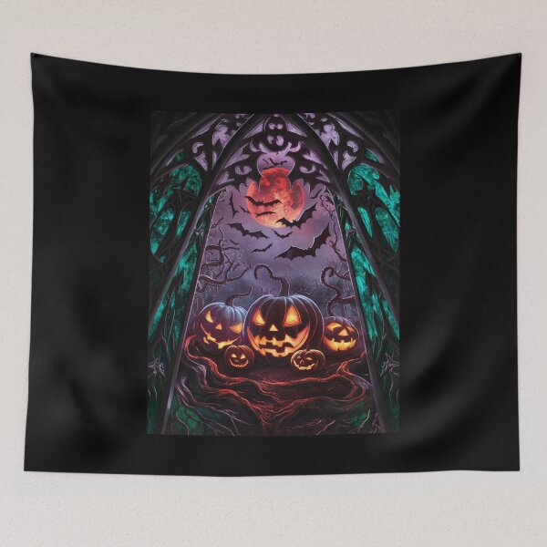 Item preview, Dark Halloween Stained Glass designed and sold by McVrax.