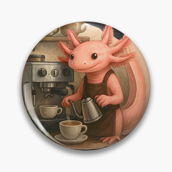 Item preview, Realistic Axolotl Barista. designed and sold by Raubee.
