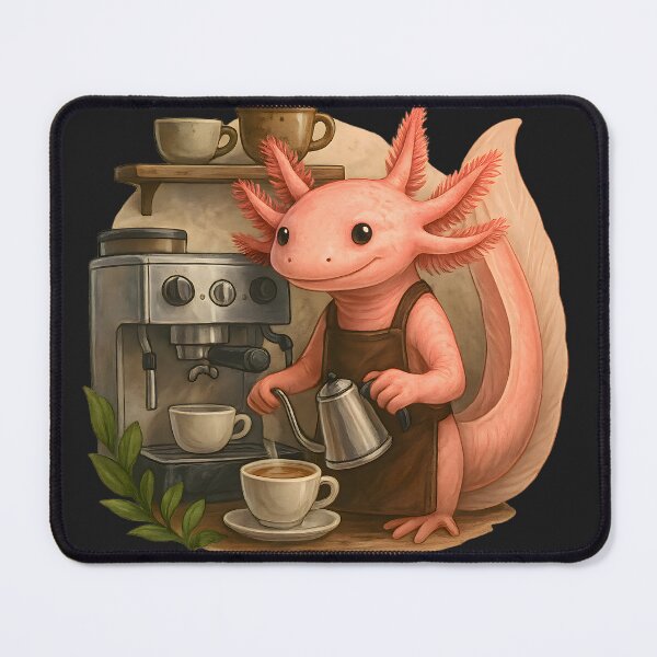 Item preview, Realistic Axolotl Barista. designed and sold by Raubee.