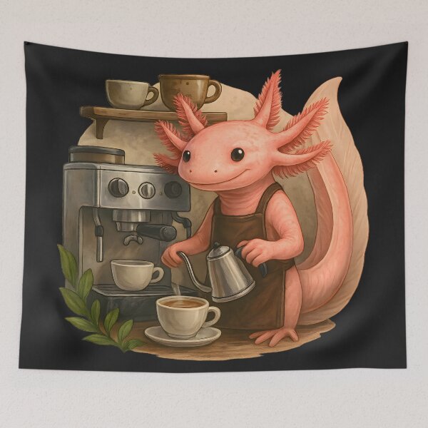 Item preview, Realistic Axolotl Barista. designed and sold by Raubee.