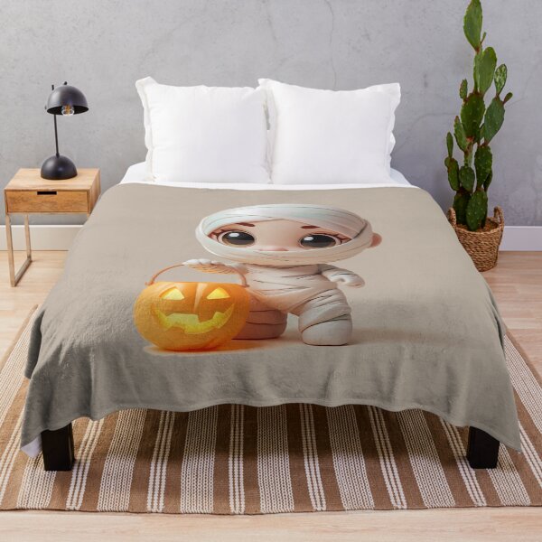 Item preview, Chibi Pastel Mummy | Cute Halloween Jack-o-Lantern Art designed and sold by PawxelArt.