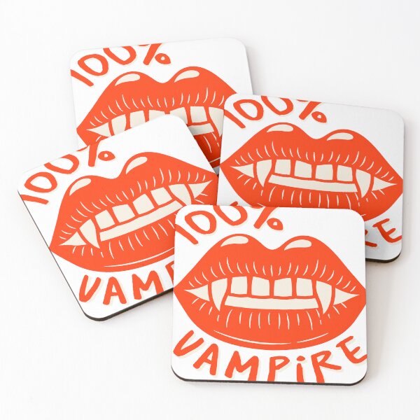 Item preview, 100% Vampire Halloween Design - Orange Fangs Lips Gothic Typography designed and sold by 3ac-Arts.