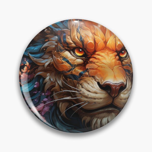 Item preview, Floral Fire Tiger With Gemstone Fur and Fiery Eyes designed and sold by Daagath.