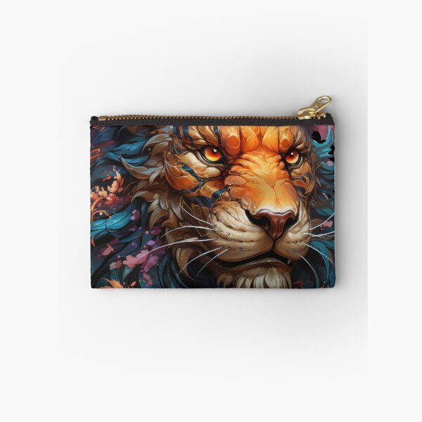 Item preview, Floral Fire Tiger With Gemstone Fur and Fiery Eyes designed and sold by Daagath.