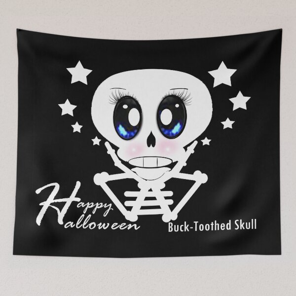 Item preview, Buck-Toothed Skull - Happy Halloween  designed and sold by Shirley cute art .