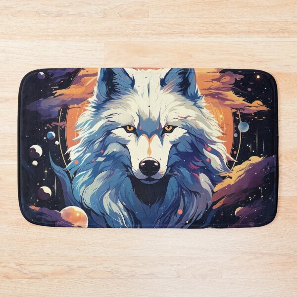 Item preview, Celestial Space Wolf With Cosmic Glow and Planetary Aura designed and sold by Daagath.