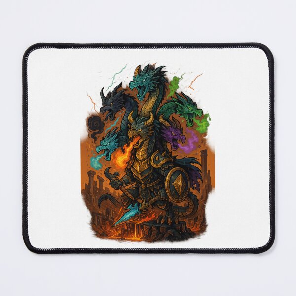 Item preview, Hydra Warlord – Epic Multi-Headed Dragon of Destruction designed and sold by AbdullRehmana.