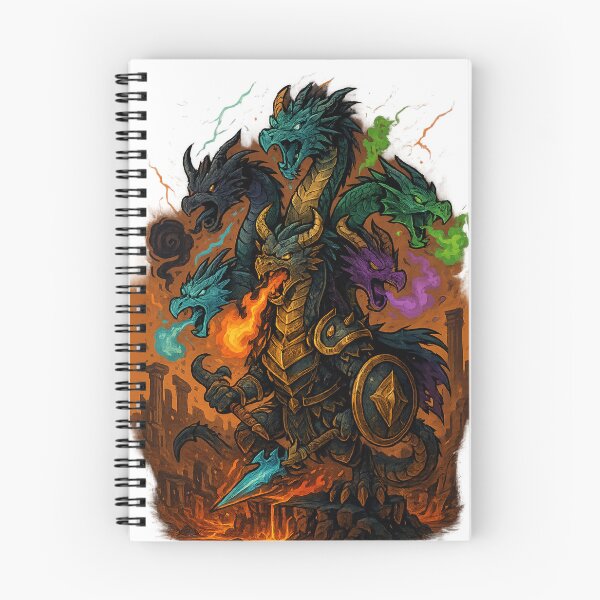 Item preview, Hydra Warlord – Epic Multi-Headed Dragon of Destruction designed and sold by AbdullRehmana.