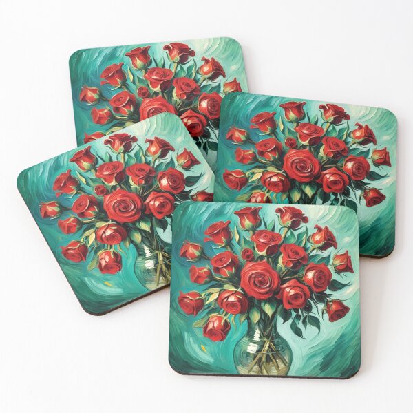 Item preview, a bouquet of red roses in a glass vase designed and sold by Pavel Polyansky.