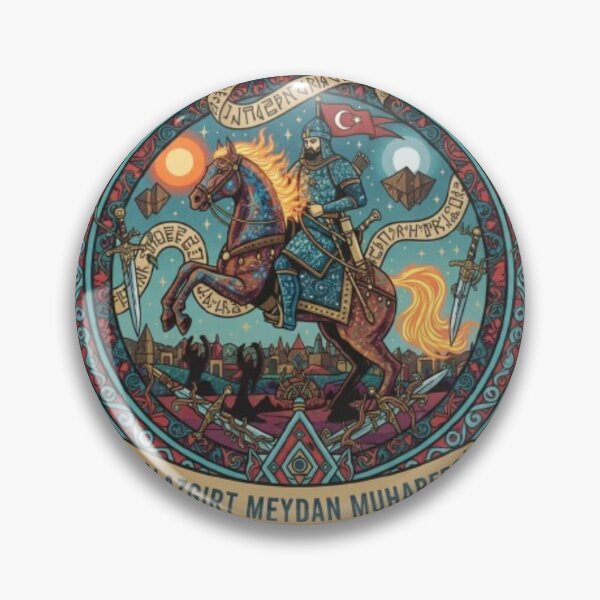 Item preview, Battle of Manzikert 1071, Alp Arslan, Seljuk Turkish Warrior Emblem designed and sold by OmrDnz.