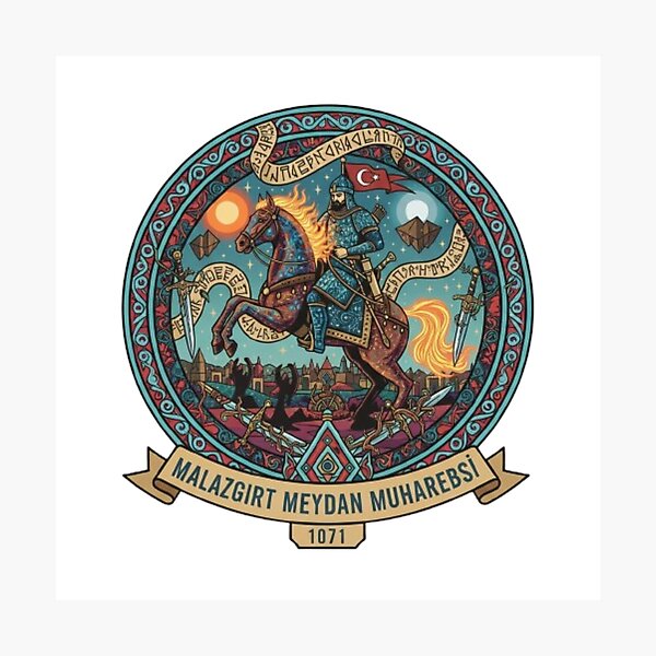 Item preview, Battle of Manzikert 1071, Alp Arslan, Seljuk Turkish Warrior Emblem designed and sold by OmrDnz.