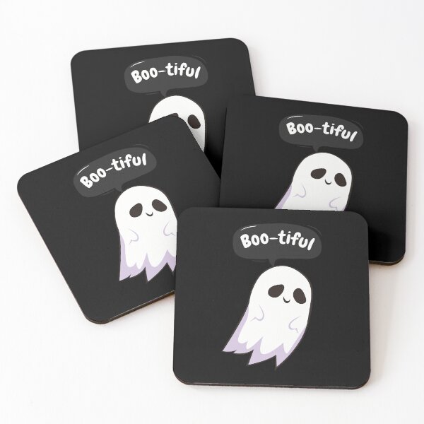 Item preview, Cute Ghost Saying "Boo-tiful" | Funny Halloween Kawaii Design designed and sold by Dokak Shop.