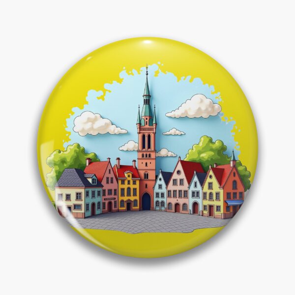 Item preview, Colorful Markt Square and Belfry of Bruges 3D Sketch,  designed and sold by PaintMeWorld.
