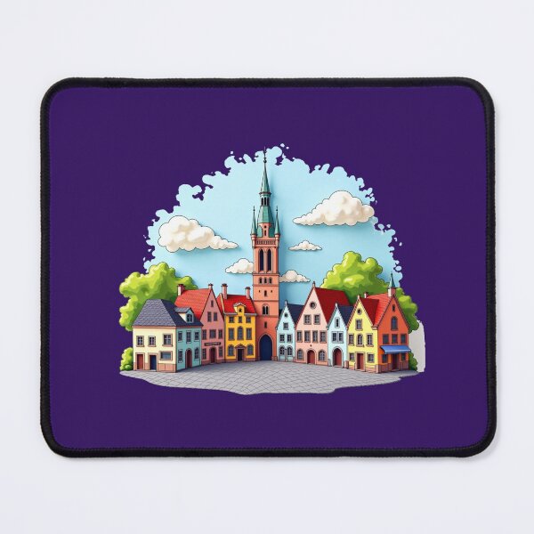 Item preview, Colorful Markt Square and Belfry of Bruges 3D Sketch, designed and sold by PaintMeWorld.