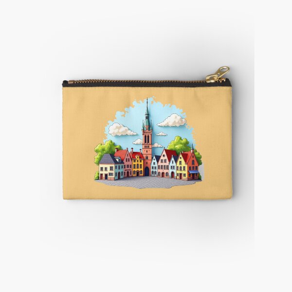 Item preview, Colorful Markt Square and Belfry of Bruges 3D Sketch,  designed and sold by PaintMeWorld.
