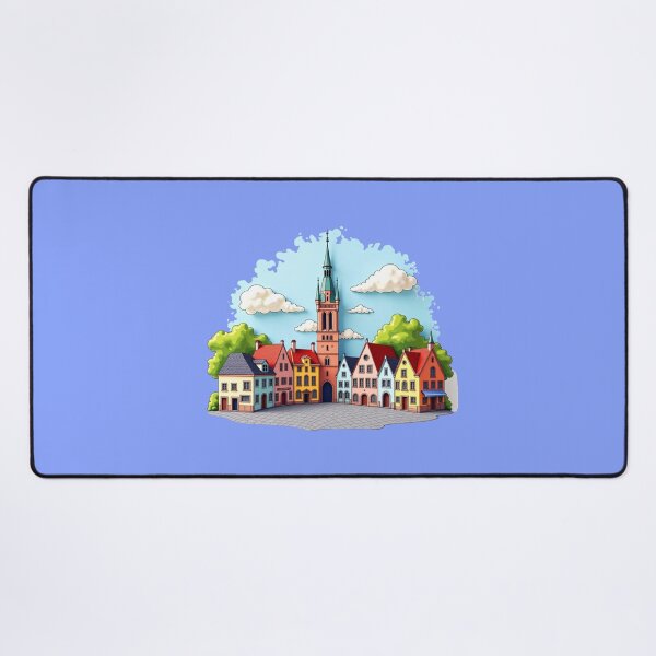 Item preview, Colorful Markt Square and Belfry of Bruges 3D Sketch,  designed and sold by PaintMeWorld.