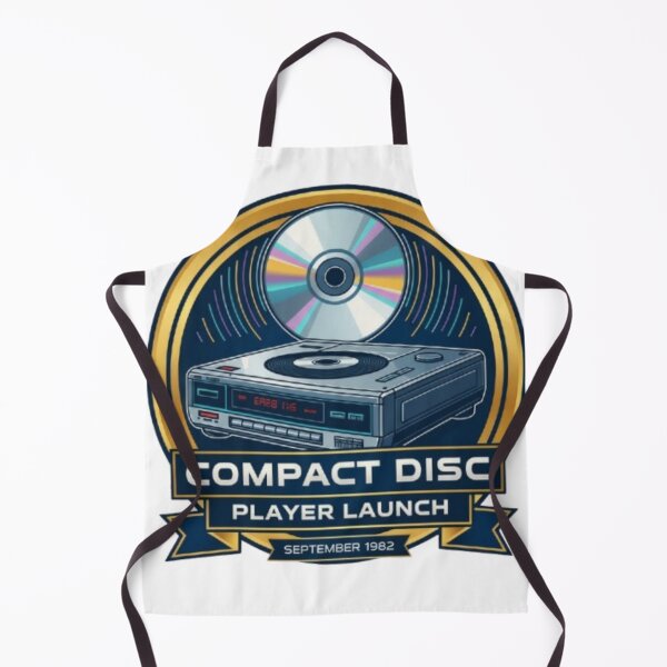 Item preview, Retro Compact Disc Player Launch 1982, Vintage 80s Music Tech Logo designed and sold by OmrDnz.