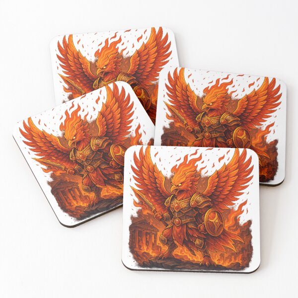 Item preview, Phoenix Fire Bird Warrior – Legendary Mythical Flame Guardian designed and sold by AbdullRehmana.