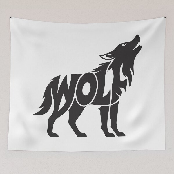 Item preview, Wolf Silhouette Typography Design – Bold Minimalist Art designed and sold by Vextura.