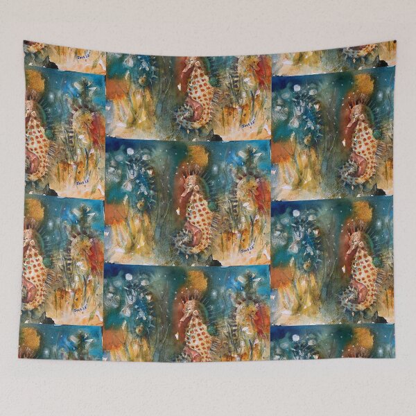 Item preview, Fanciful seahorses underwater  designed and sold by jocemarks.