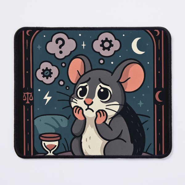 Item preview, Professional Overthinker Tarot Sticker – Cute Dumbo Rat Pastel Goth designed and sold by RaeStarling.