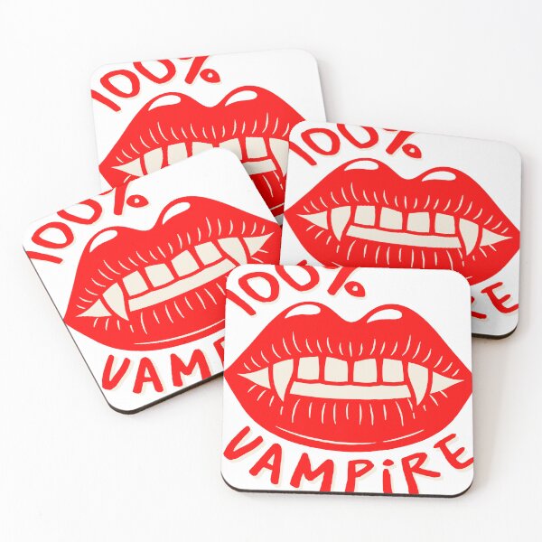 Item preview, 100% Vampire Halloween Design - Orange Fangs Lips Gothic Typography designed and sold by 3ac-Arts.