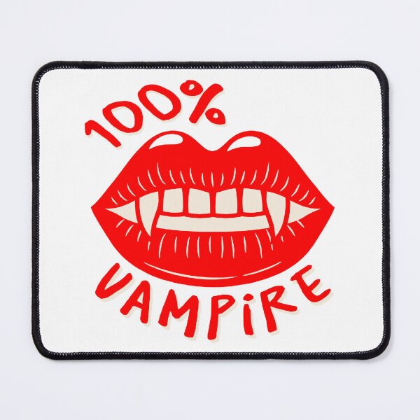 Item preview, 100% Vampire Halloween Design - Orange Fangs Lips Gothic Typography designed and sold by 3ac-Arts.