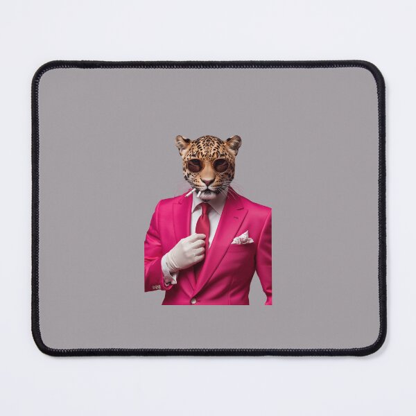 Item preview, Stylish Leopard in Hot Pink Suit – Fashionable Animal Portrait with Retro Vibes designed and sold by PixelVibe782.