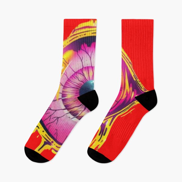 Item preview, Neon Graffiti Horror Eye – Creepy Halloween Street Art designed and sold by AlexLineArt.