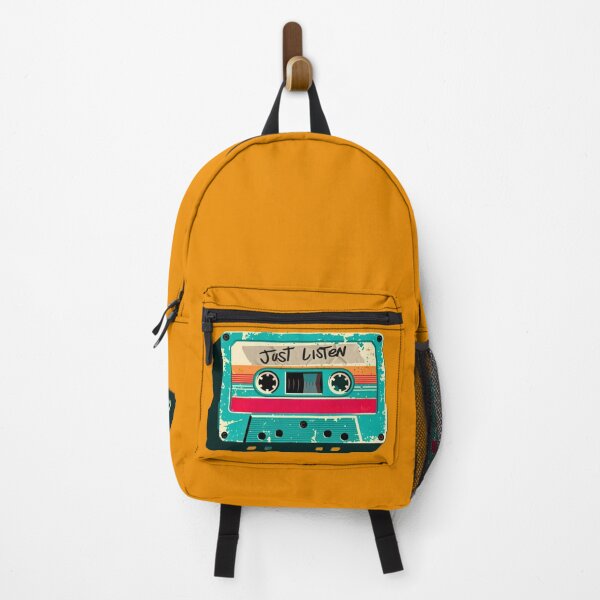 Item preview, Custom Cassettes™ "JUST LISTEN" RETRO CASSETTE Tape DESIGN designed and sold by WHITE FLAME PRINTS.