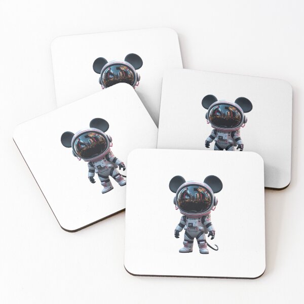 Item preview, Cute Astronaut with Mouse Ears – Neon City Space Explorer Character designed and sold by PixelVibe782.