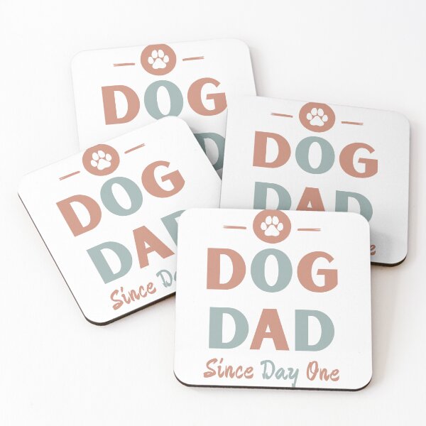 Item preview, Dog Dad Since Day One | Cute Minimalist Pastel Paw T-Shirt designed and sold by kachystore.
