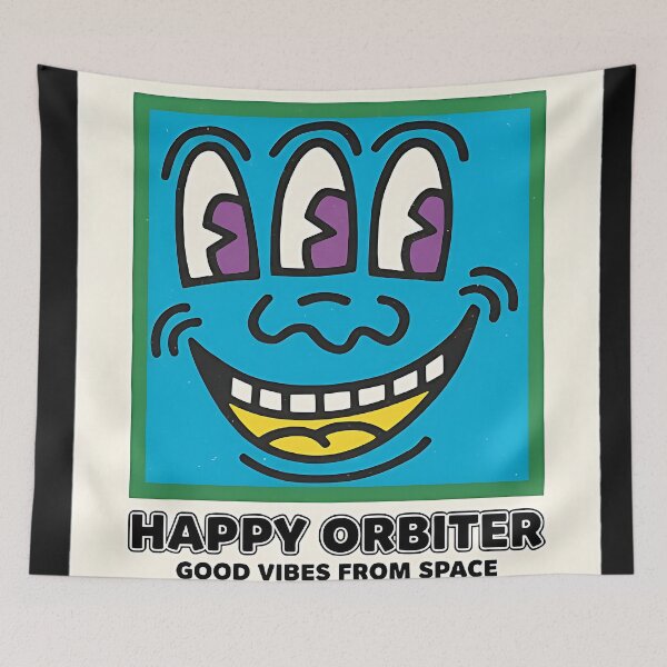 Item preview, Happy Orbiter – Good Vibes From Space designed and sold by paywoo.