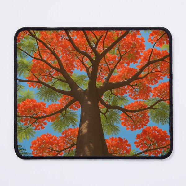 Item preview, Bright Red Flowering Tree Canopy designed and sold by SassyArtistry.