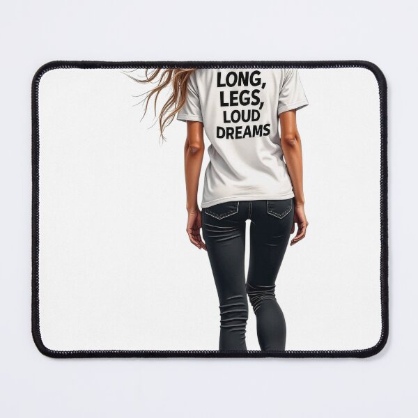 Item preview, Woman in White T Shirt with Bold Text on Black Background designed and sold by Creative88Art.