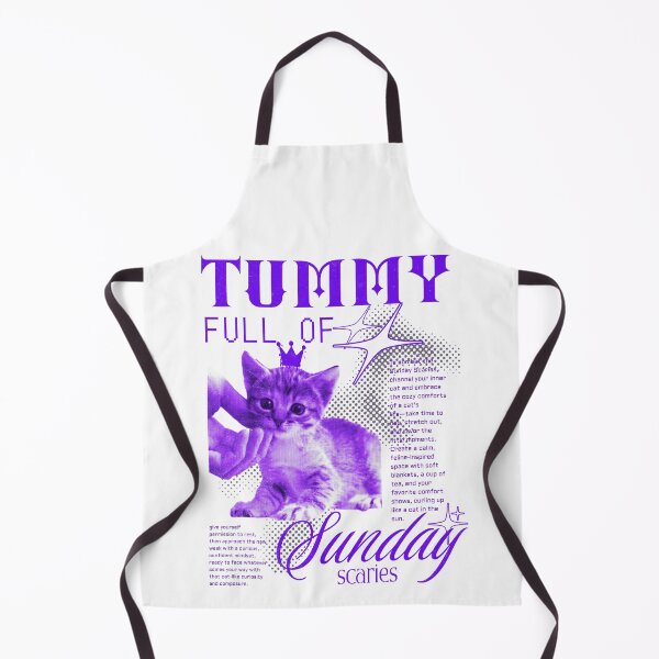 Item preview, kitten design sunday scaries cute y2k retro design cute tummy full of milk/sunday scaries designed and sold by DisgustangCO.