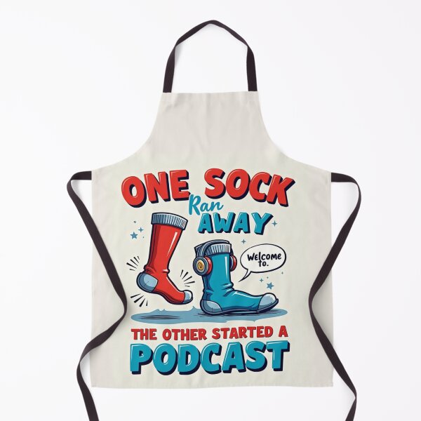 Item preview, Funny Podcast Shirt — “One Sock Started a Podcast” — Absurd Creator Humor Tee designed and sold by Mythic Tide.