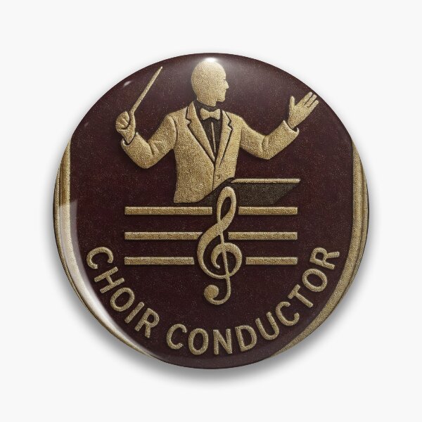 Item preview, Shield Emblem with Choir Conductor Silhouette and Gold Detailing designed and sold by Creative88Art.