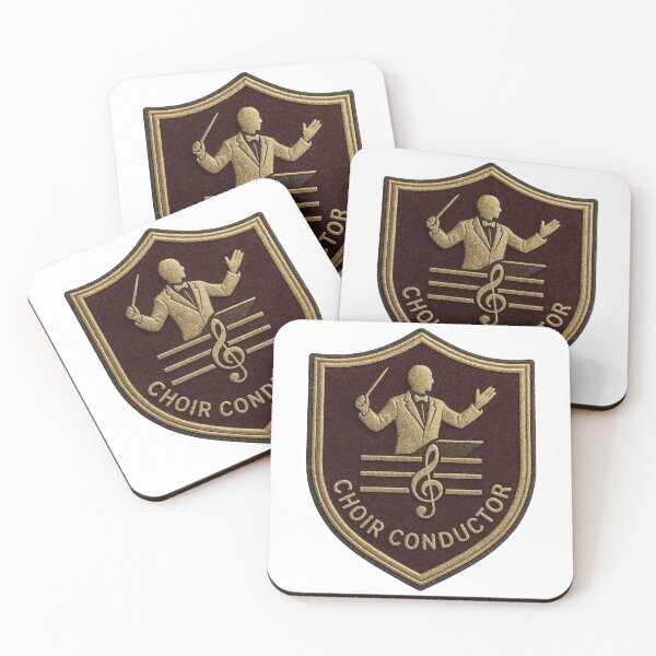 Item preview, Shield Emblem with Choir Conductor Silhouette and Gold Detailing designed and sold by Creative88Art.