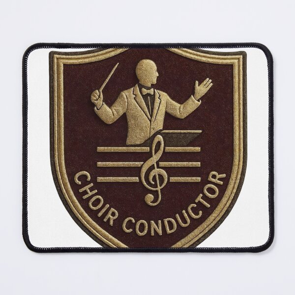Item preview, Shield Emblem with Choir Conductor Silhouette and Gold Detailing designed and sold by Creative88Art.