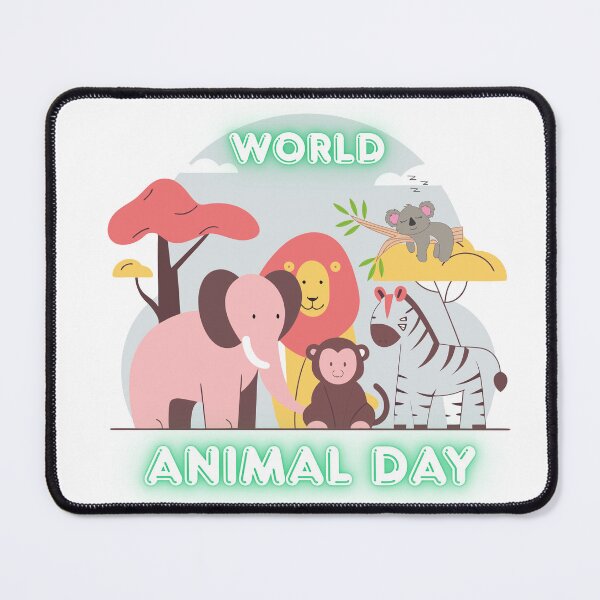 Item preview, Cute World Animal Day Neon Wildlife Design T-Shirt designed and sold by chomdesign.
